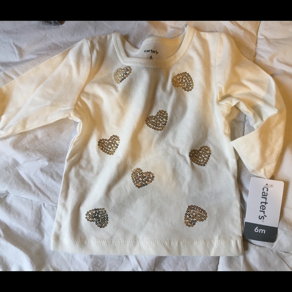 Carters sequin heart shirt